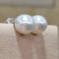 Clearance 💝8.2mm genuine south sea white pearls baroque earrings studs sterling silver
