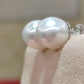 Clearance 💝8.2mm genuine south sea white pearls baroque earrings studs sterling silver