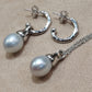 Clearance💝 9.5mm Genuine south sea white pearls classic two way earrings