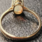 'Summer' Solid Australian Crystal opal 14ct gold solitaire ring size O1/2