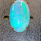 'Hanalei Bay' 4.83ct Natural Solid Australian dark Crystal opal 14ct gold solitaire ring