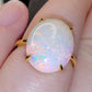 'Artist's Garden' 5.335ct Natural Solid Australian Crystal opal 14ct gold ring 14.5×11.8×5.4mm