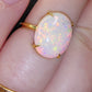 'Artist's Garden' 5.335ct Natural Solid Australian Crystal opal 14ct gold ring 14.5×11.8×5.4mm