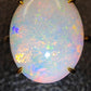 'Artist's Garden' 5.335ct Natural Solid Australian Crystal opal 14ct gold ring 14.5×11.8×5.4mm