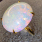 'Artist's Garden' 5.335ct Natural Solid Australian Crystal opal 14ct gold ring 14.5×11.8×5.4mm