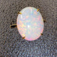 'Artist's Garden' 5.335ct Natural Solid Australian Crystal opal 14ct gold ring 14.5×11.8×5.4mm