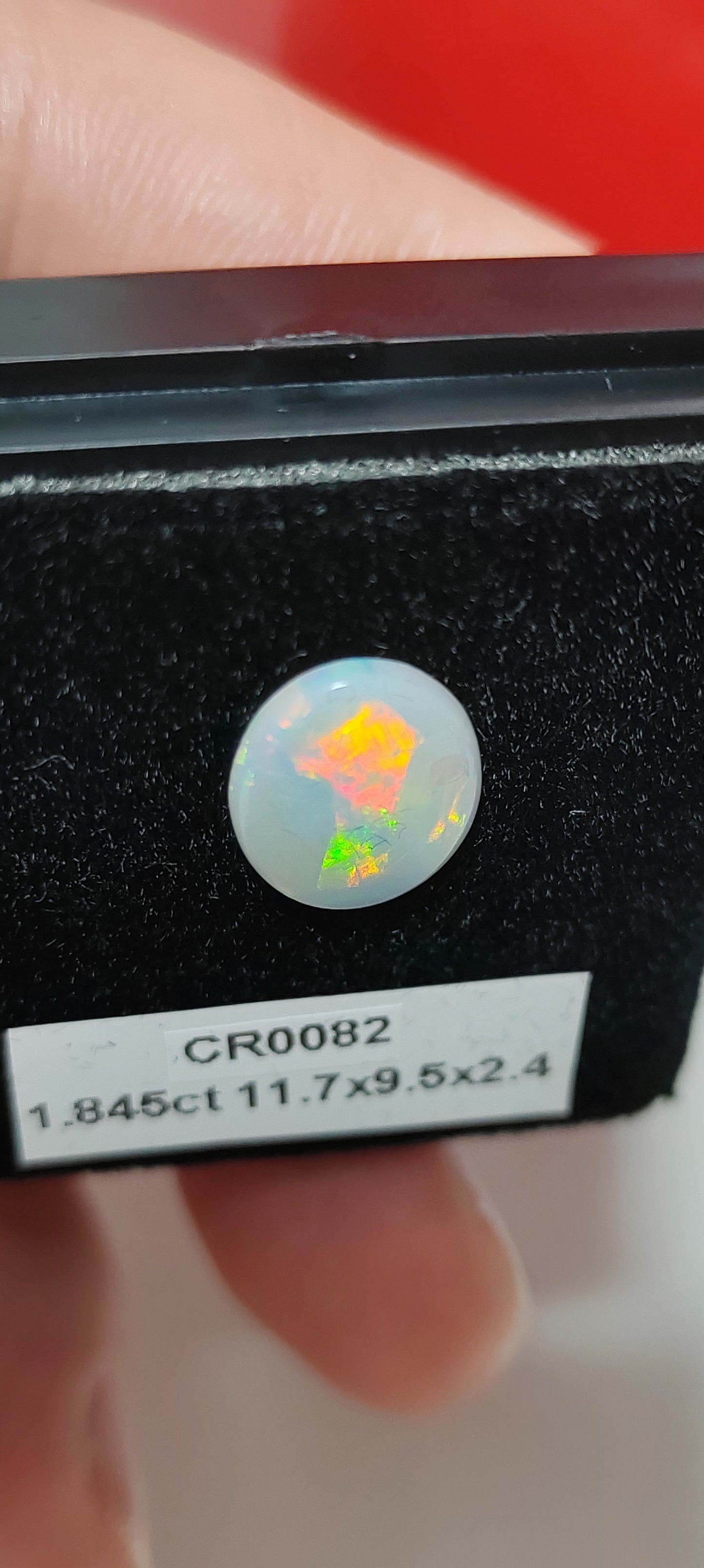 1.845ct Natural Solid Australian Opal 11.7×9.5×2.4mm