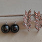 8.8mm Genuine tahitian south sea pearls round two-way earrings sterling silver