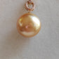 18ct gold pendant genuine golden south sea pearl 13.6x14.5mm