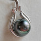 'Mermaid' necklace genuine tahitian south sea pearl 12.1mm sterling silver