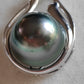 'Mermaid' necklace genuine tahitian south sea pearl 12.1mm sterling silver