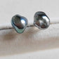 Keshi tahitian south sea pearls 18k gold earrings