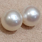 Special offer ❤️6.7mm Genuine akoya round pearls classic earrings studs sterling silver