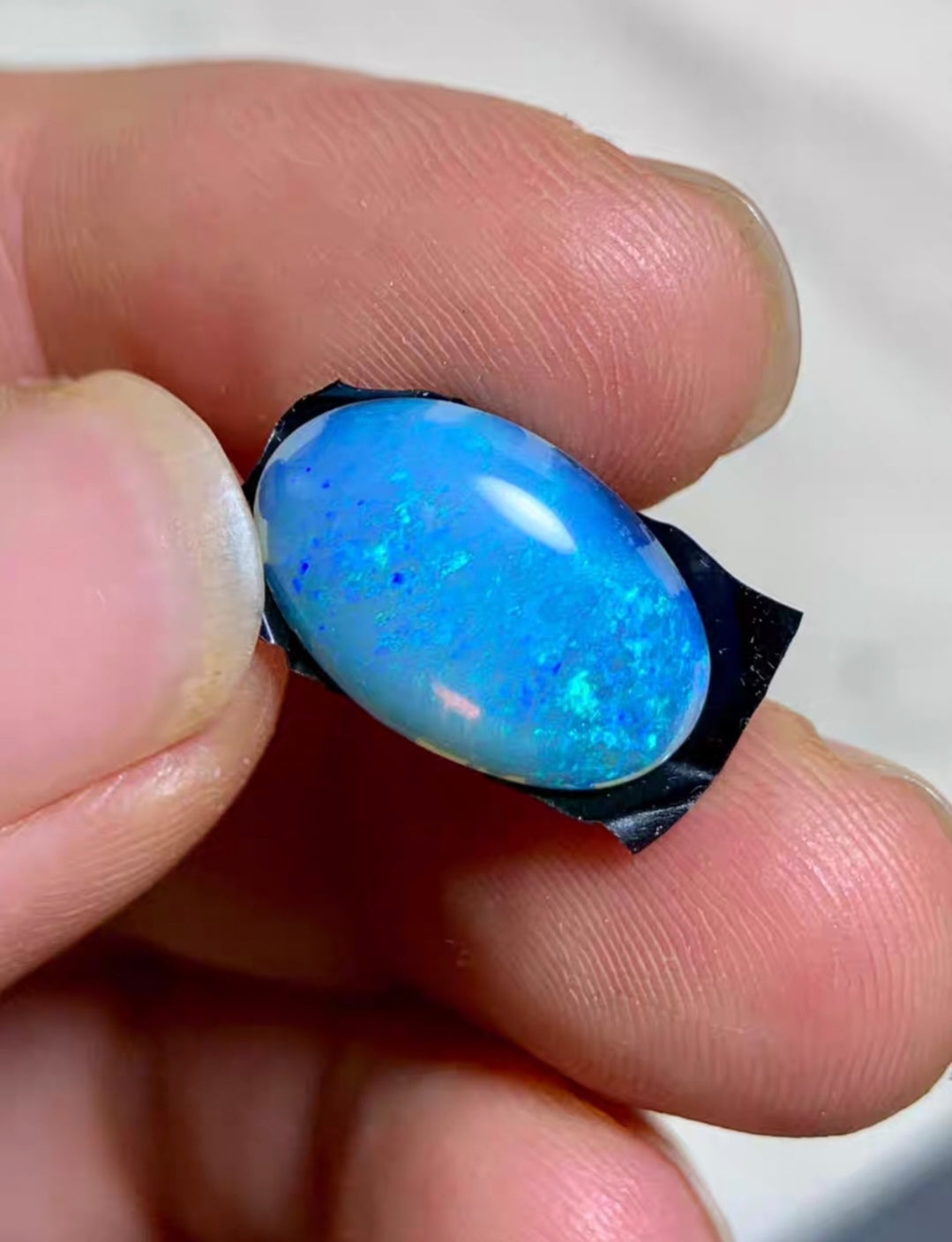 'Blue sea' 3.67ct Solid Australian Crystal opal 15x9.8x4.8mm