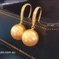 18ct gold diamond classic dangle earrings genuine golden south sea pearls 11.2mm AAA