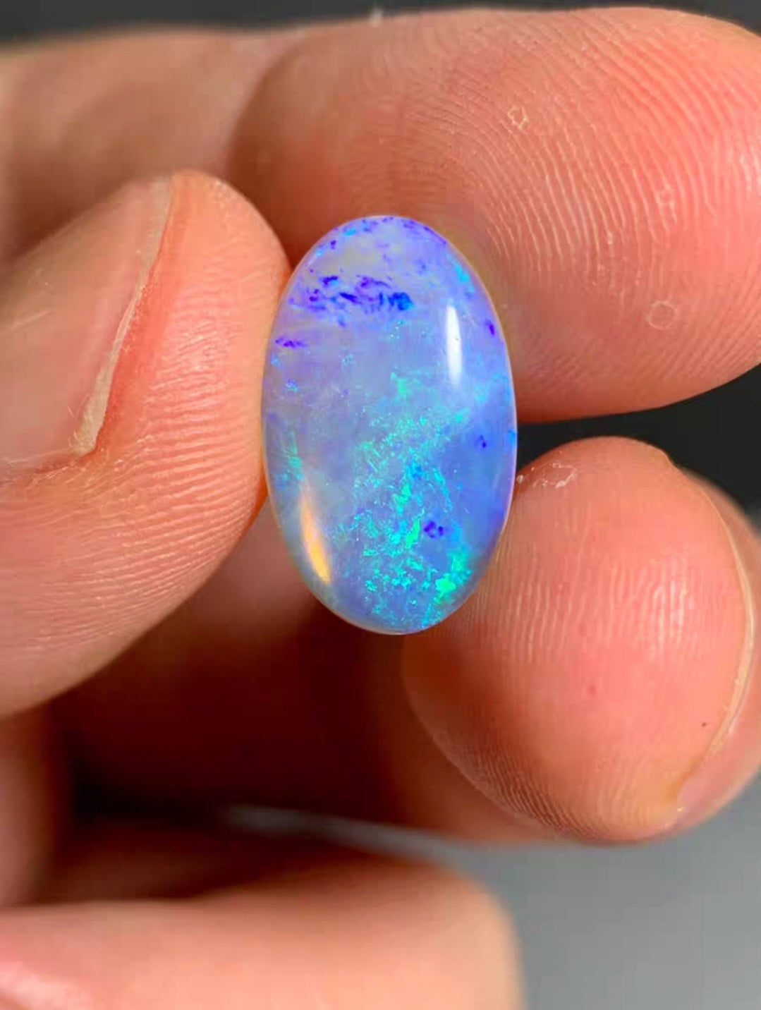 'Ocean' 2.75ct Solid Australian Crystal opal 16x9.7x3.1mm