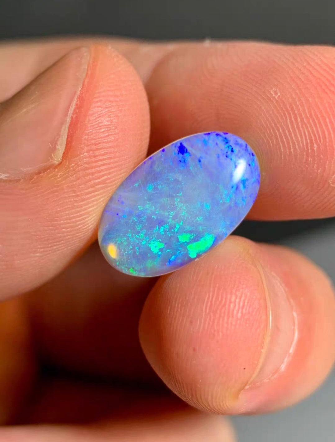 'Ocean' 2.75ct Solid Australian Crystal opal 16x9.7x3.1mm