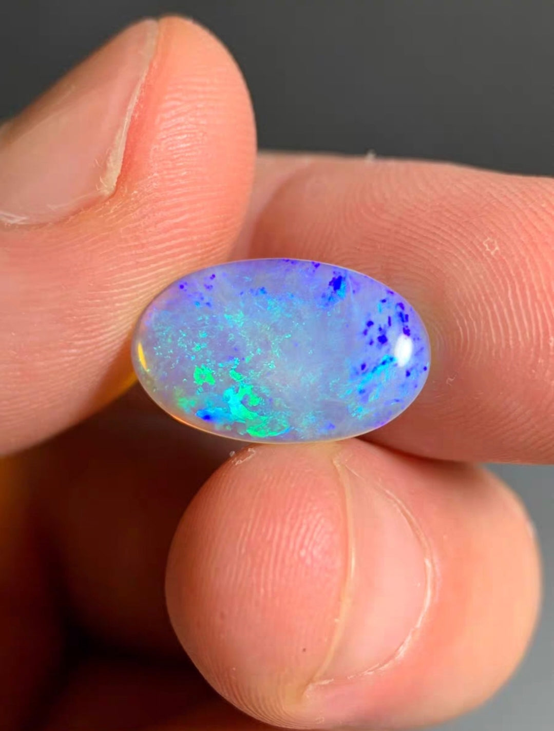 'Ocean' 2.75ct Solid Australian Crystal opal 16x9.7x3.1mm