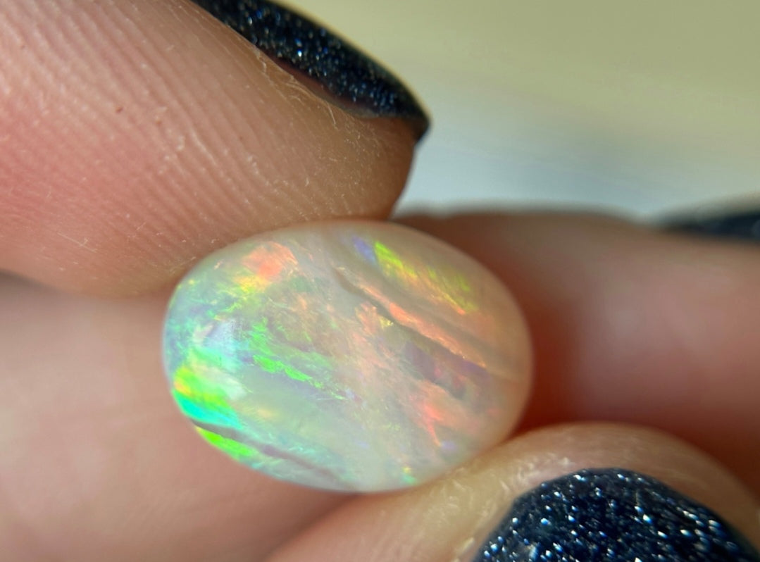 'Aurora' 3.73ct Solid Australian Crystal opal 14x10x4.2mm