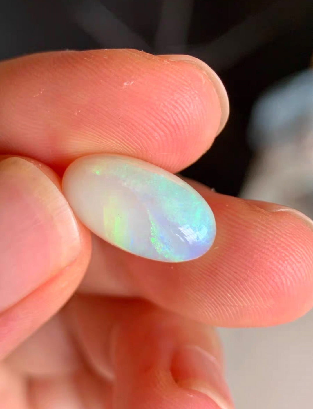 'Morning town' 3.55ct Solid Australian semi-crystal opal 15.7x8.7x4.8mm