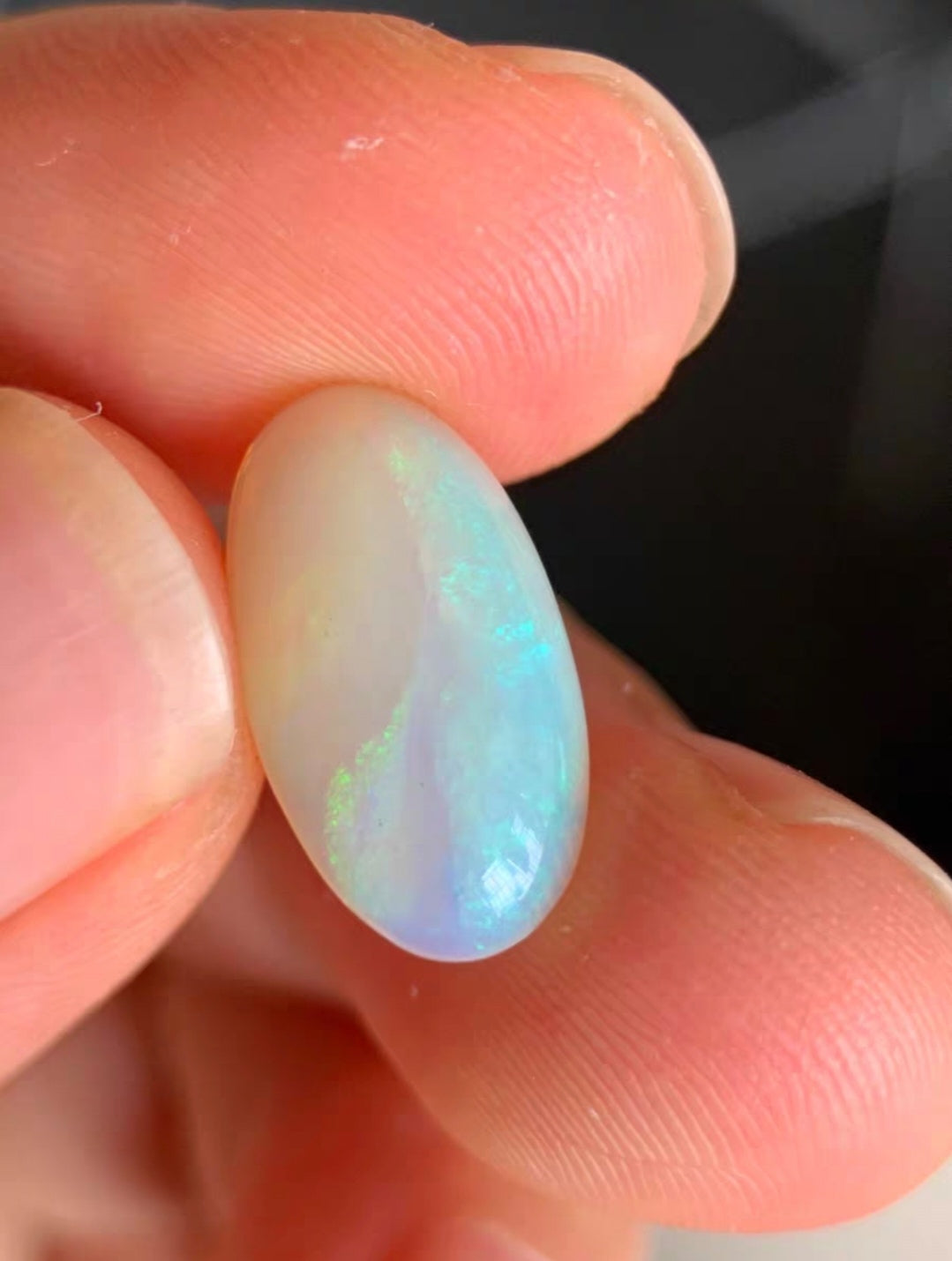 'Morning town' 3.55ct Solid Australian semi-crystal opal 15.7x8.7x4.8mm