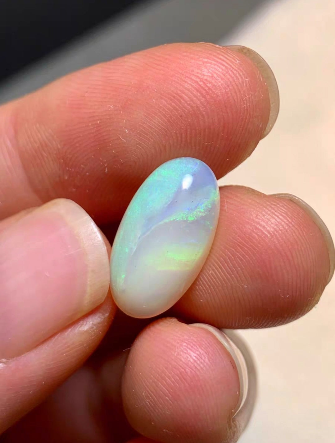 'Morning town' 3.55ct Solid Australian semi-crystal opal 15.7x8.7x4.8mm