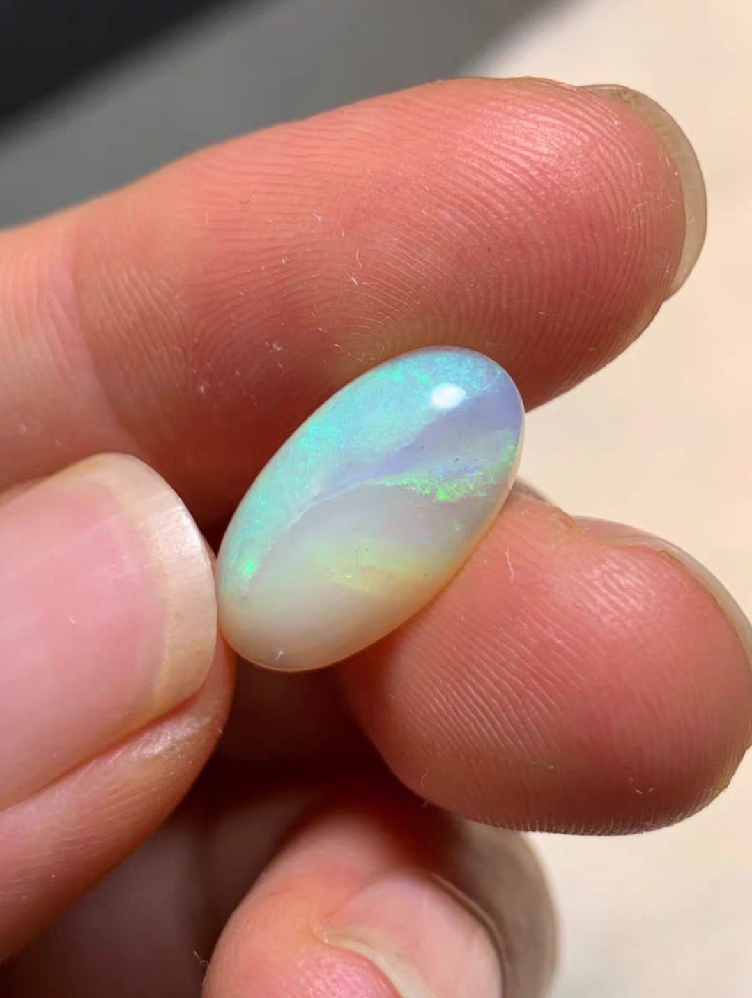 'Morning town' 3.55ct Solid Australian semi-crystal opal 15.7x8.7x4.8mm