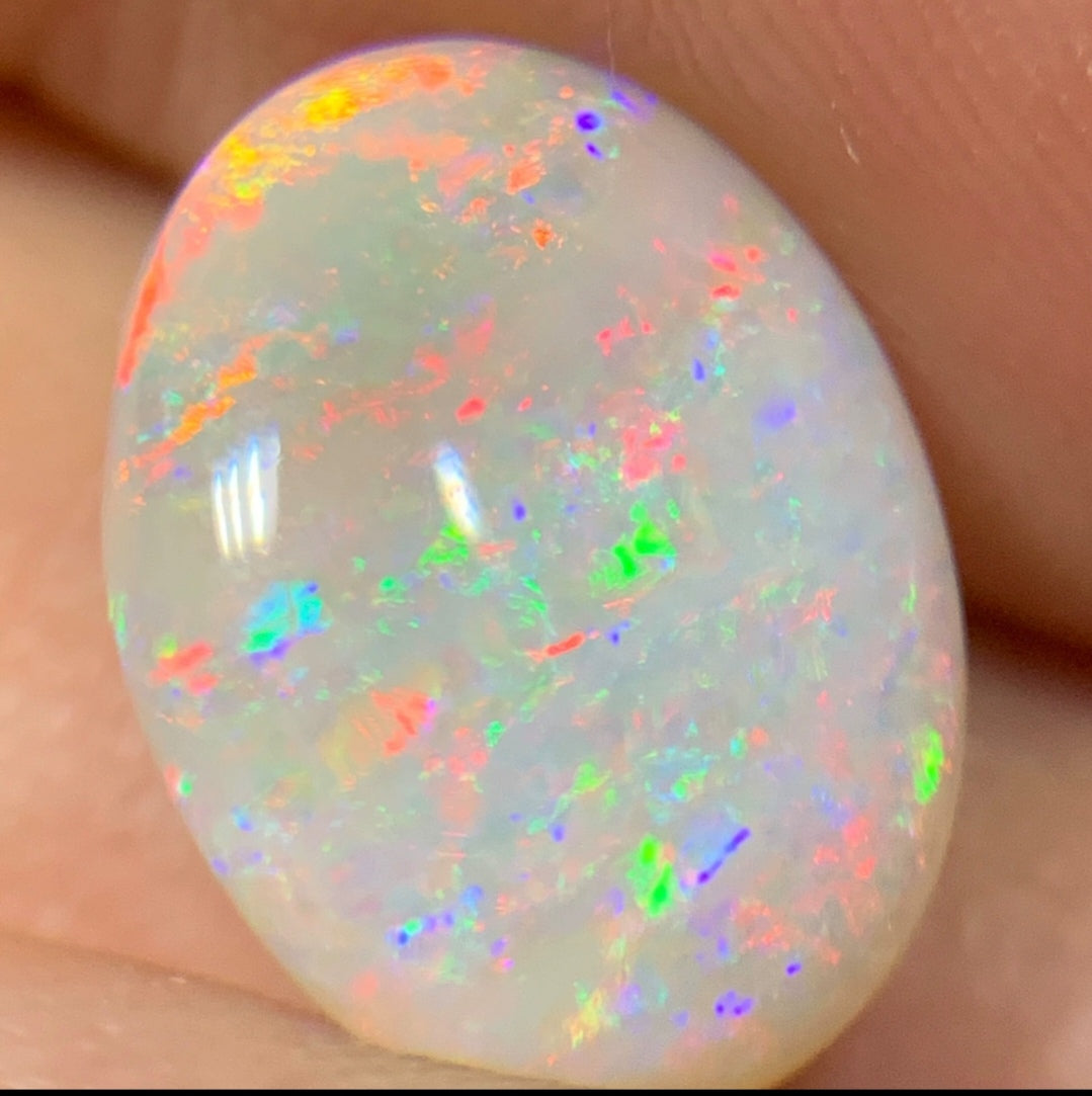 'Fiore'  3.08ct Solid Australian semi-crystal opal Coober Pedy 13.1x9.8x3.9mm