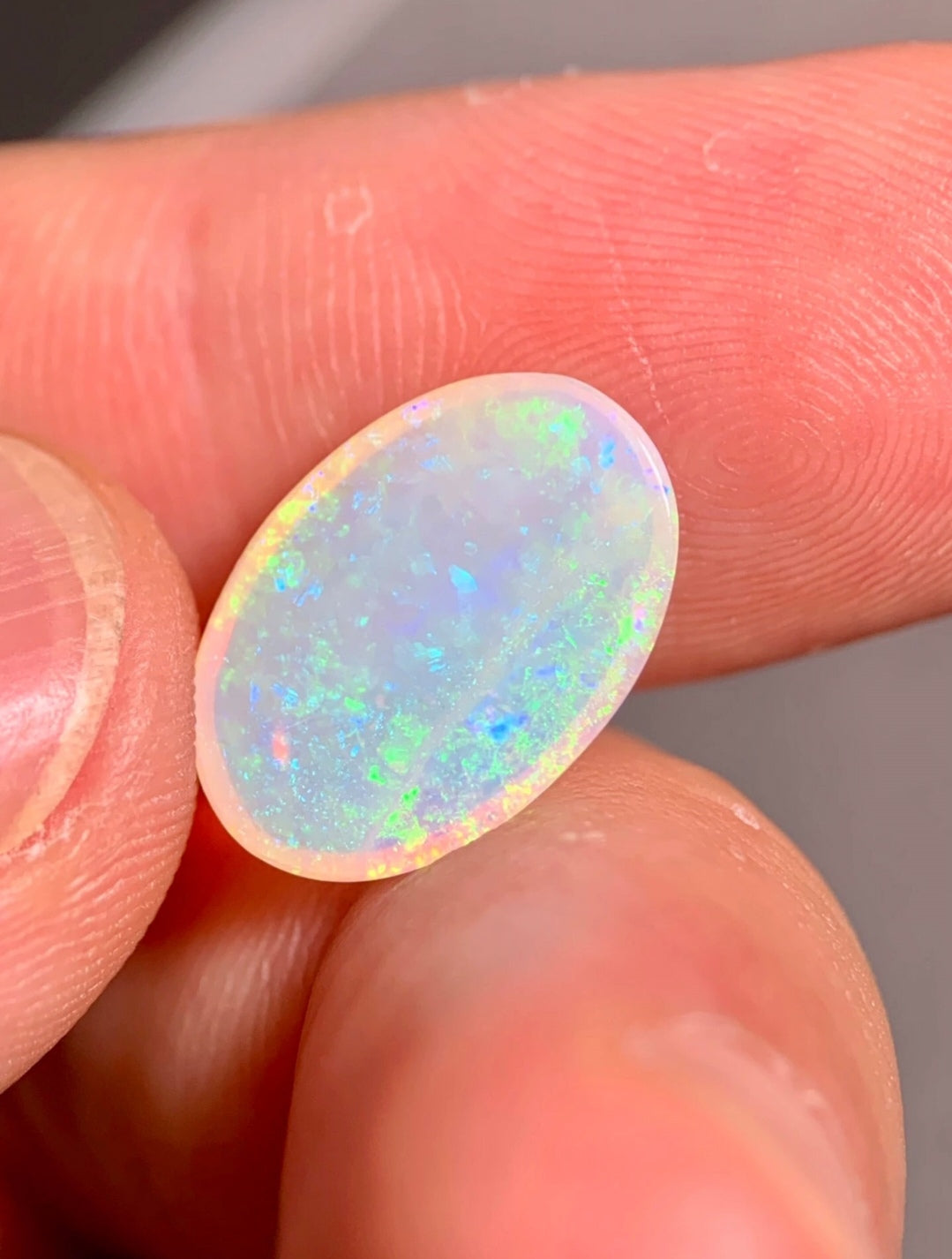 'Early spring' 3ct Solid Australian Crystal opal 14.5x9.8x3.5mm