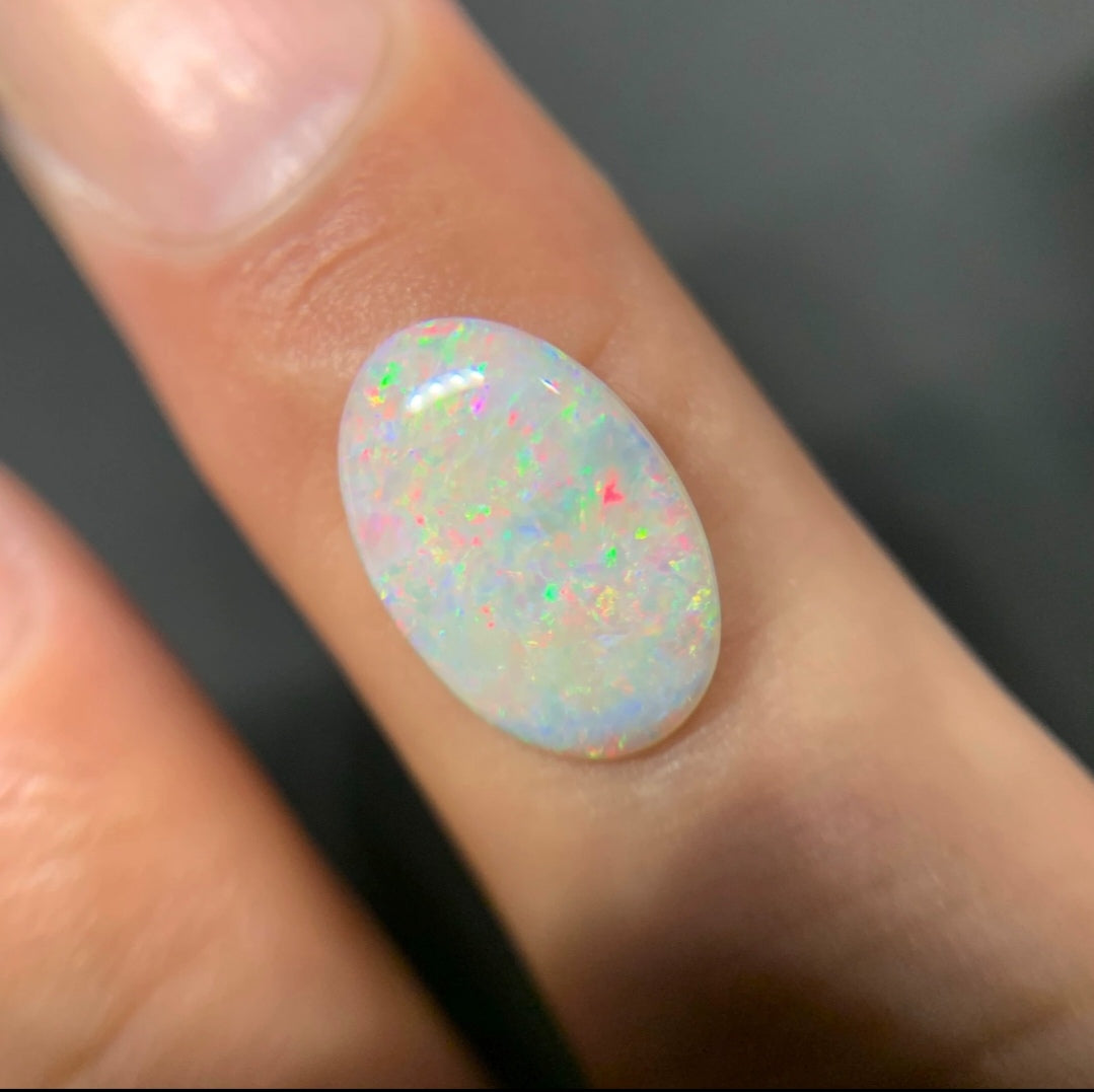 2.78ct Natural Solid Australian semi-Crystal opal 15.0×10.2×2.8mm