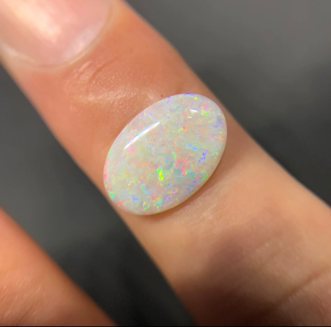 2.78ct Natural Solid Australian semi-Crystal opal 15.0×10.2×2.8mm