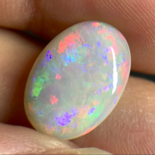 4.135ct Natural Solid Australian Crystal opal Floral 15.5x11.1x4.1mm