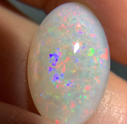 'Red Pinfire' 4.275ct Natural Solid Australian semi-crystal opal 18.5x11.7x3.8mm