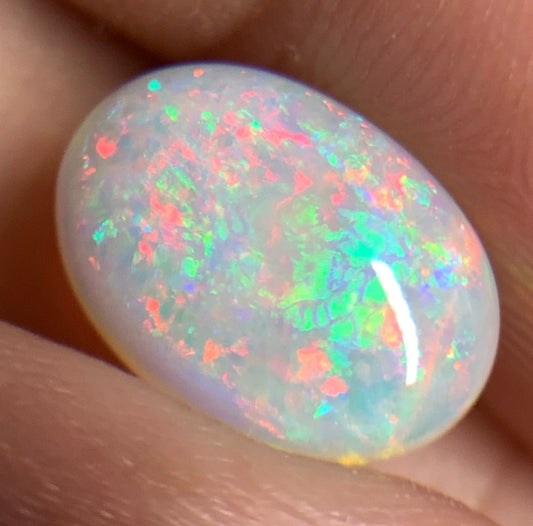 2 585ct Natural Solid Australian Crystal opal 11.6x8.4x4.1mm