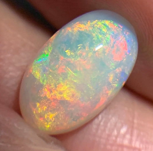 2.57ct Natural Solid Australian Crystal opal 12.7x7.6x4.3mm