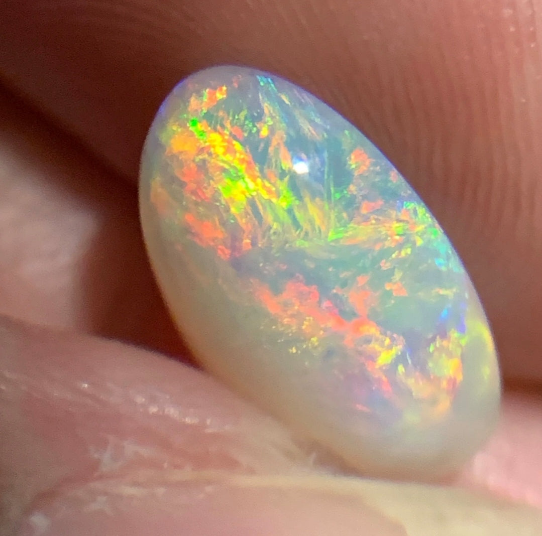 2.57ct Natural Solid Australian Crystal opal 12.7x7.6x4.3mm