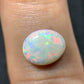 1.88ct Natural Solid Australian white opal 10.3x8.5x3.4mm