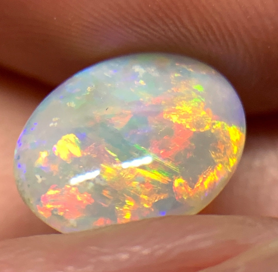 1.7ct Natural Solid Australian Crystal opal 10.9×8.5×2.9mm