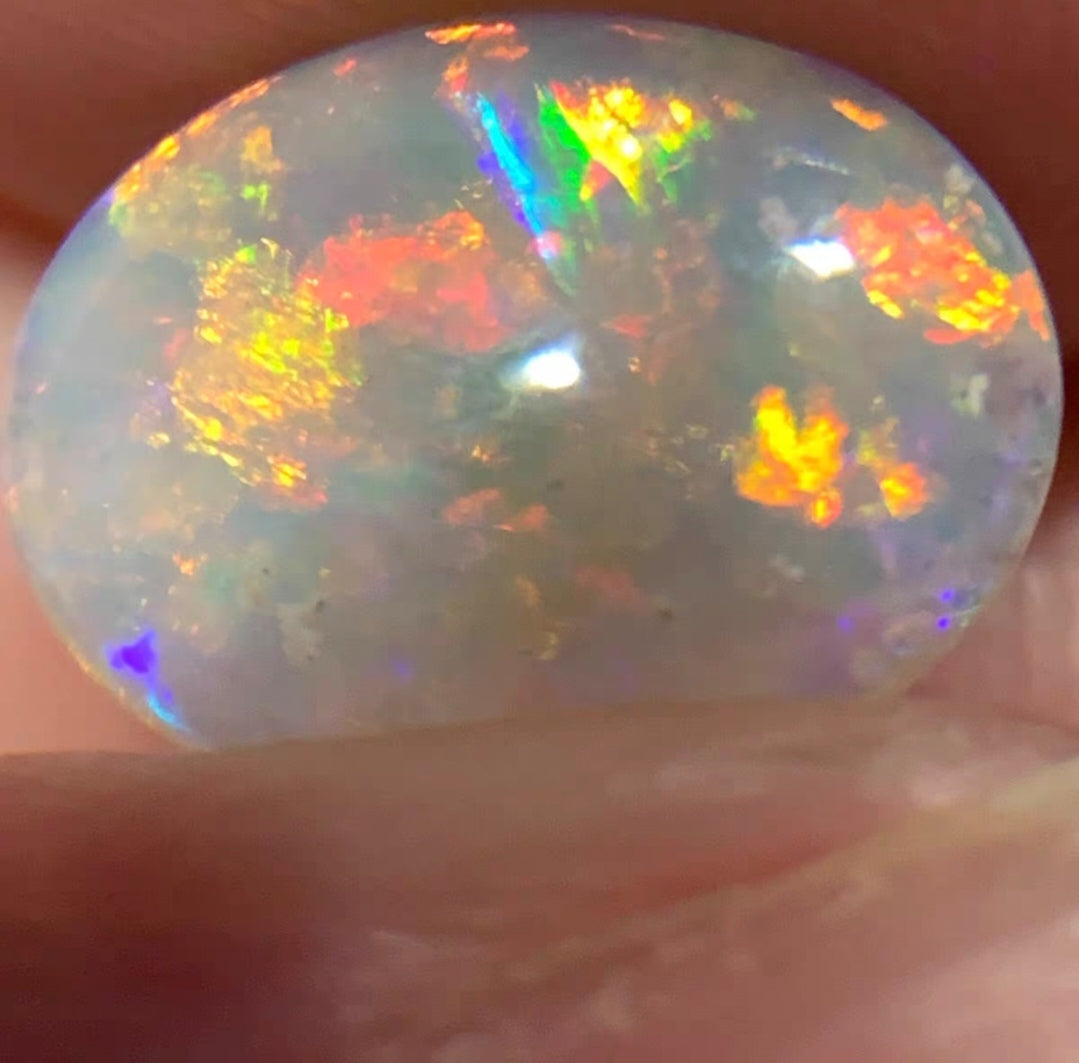 1.7ct Natural Solid Australian Crystal opal 10.9×8.5×2.9mm