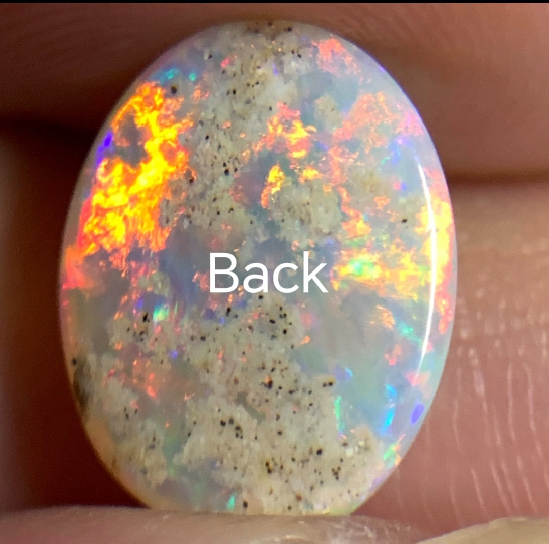 1.7ct Natural Solid Australian Crystal opal 10.9×8.5×2.9mm