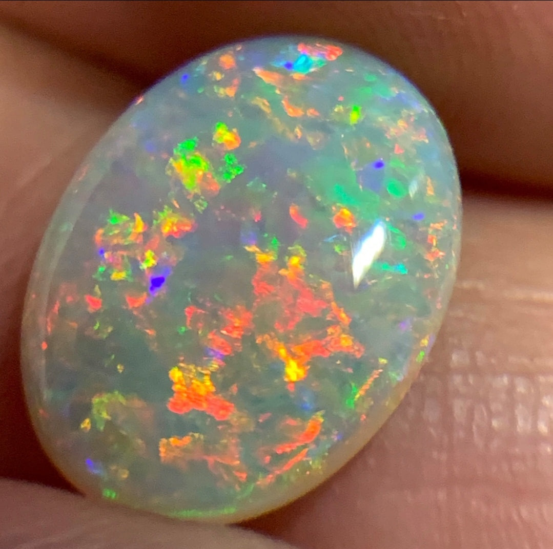 1.73ct Natural Solid Australian Crystal opal 11.2×8.6×2.7mm