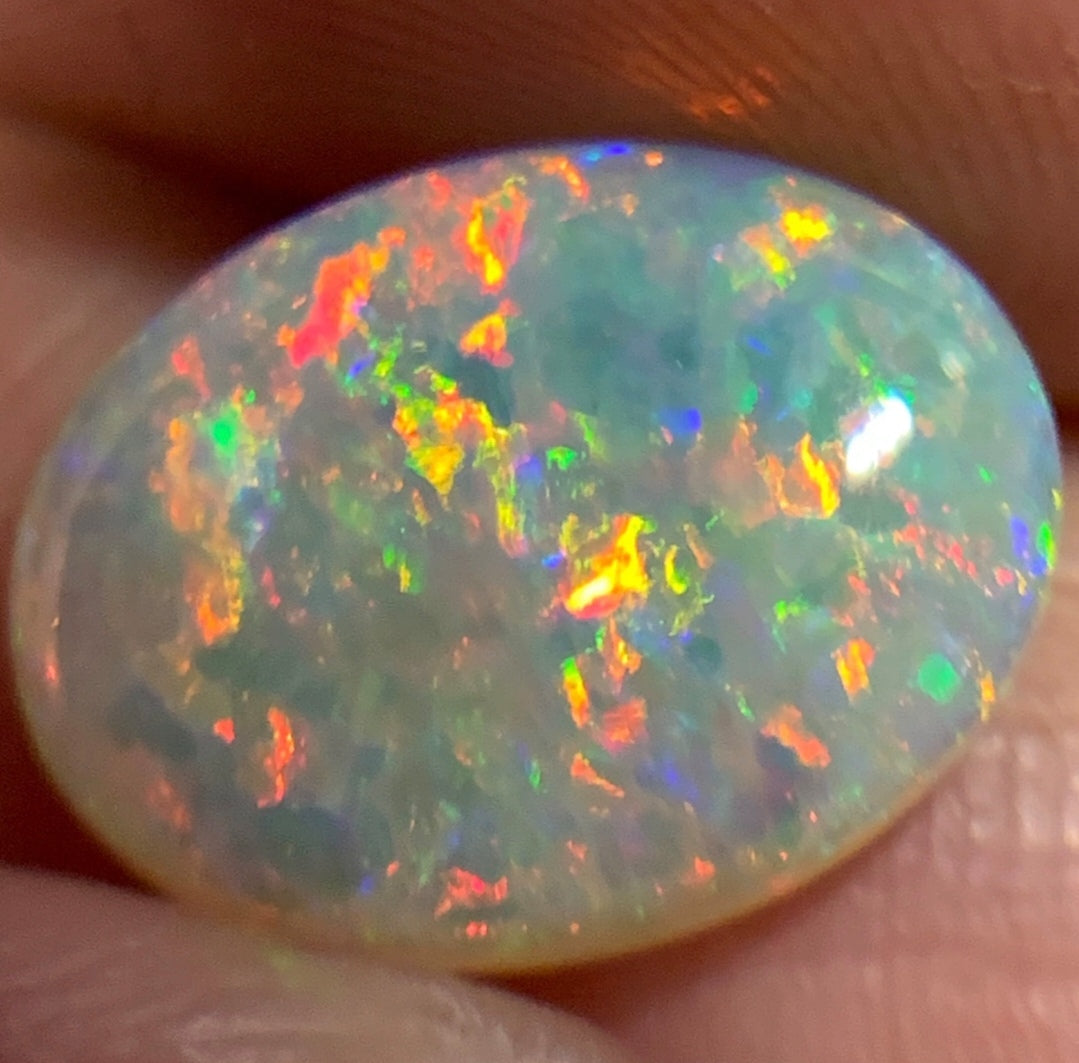 1.73ct Natural Solid Australian Crystal opal 11.2×8.6×2.7mm