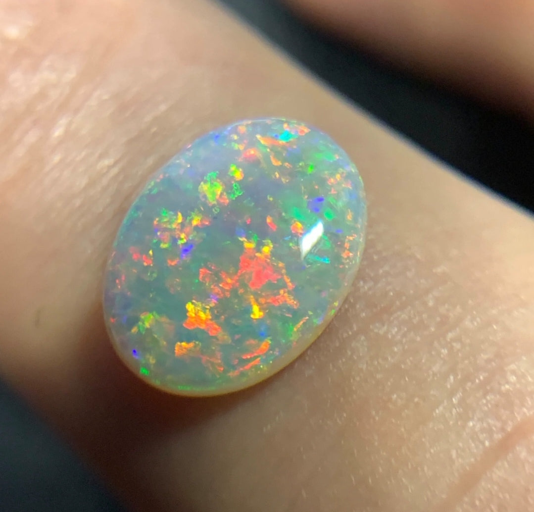 1.73ct Natural Solid Australian Crystal opal 11.2×8.6×2.7mm