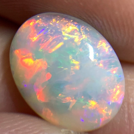 1.955ct Natural Solid Australian Crystal opal 10.7×8.4×3.7mm