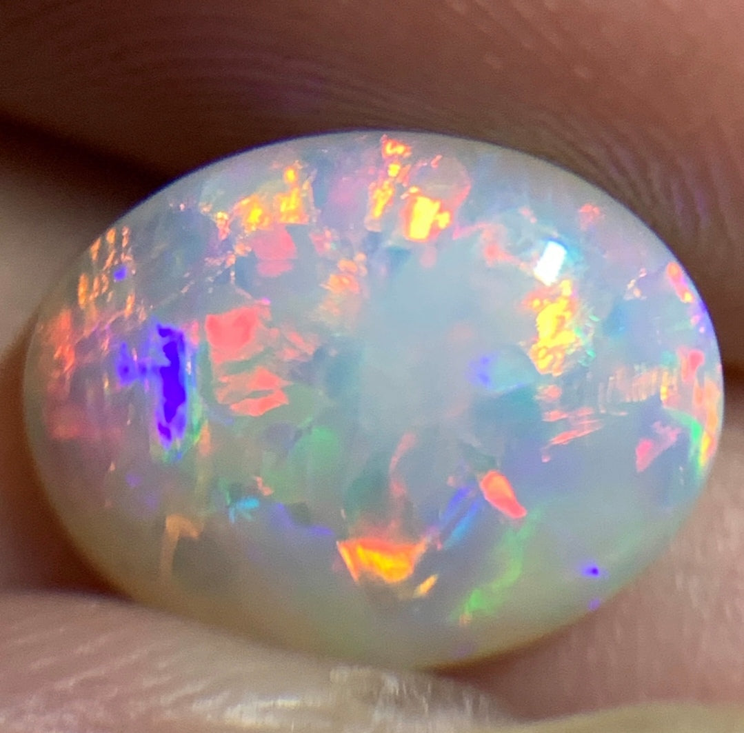 1.955ct Natural Solid Australian Crystal opal 10.7×8.4×3.7mm