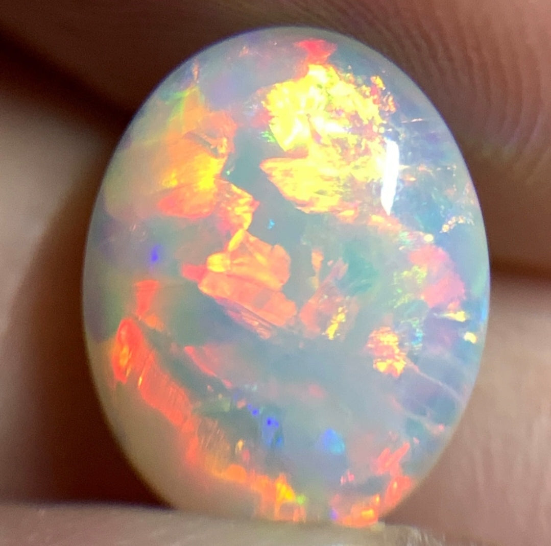 1.955ct Natural Solid Australian Crystal opal 10.7×8.4×3.7mm