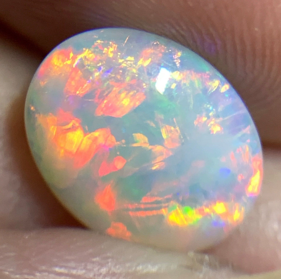 1.955ct Natural Solid Australian Crystal opal 10.7×8.4×3.7mm