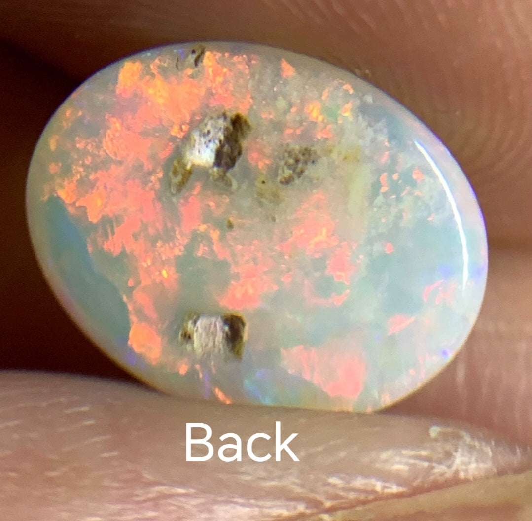 1.955ct Natural Solid Australian Crystal opal 10.7×8.4×3.7mm