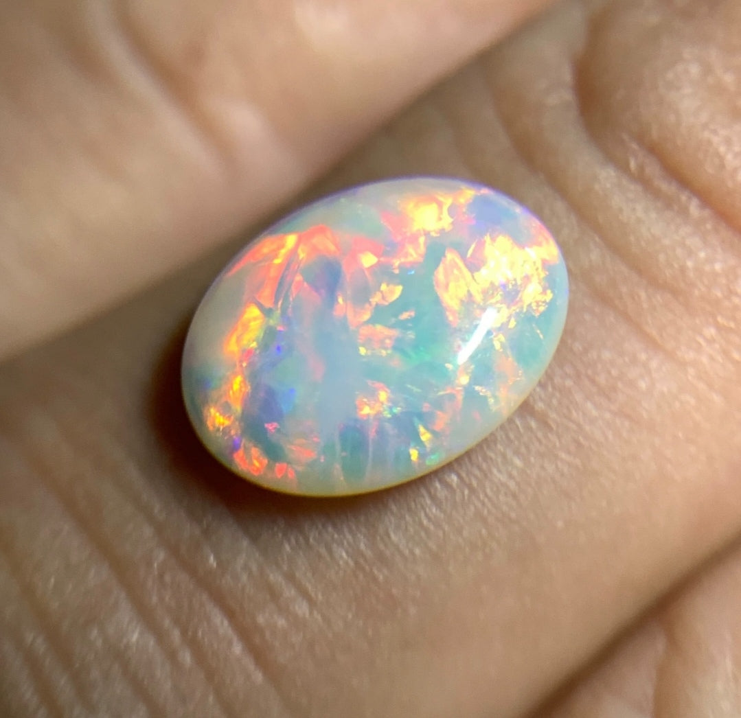 1.955ct Natural Solid Australian Crystal opal 10.7×8.4×3.7mm