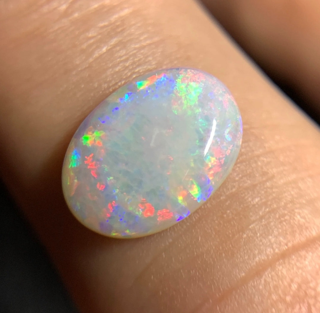 2.05ct natural Solid Australian semi-crystal opal 11.9×8.6×3.2mm